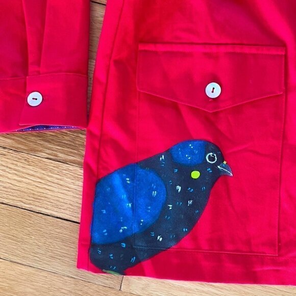 ❤️ NWT Alexander Dets Handmade unique red cotton jacket - S - Picture 3 of 8